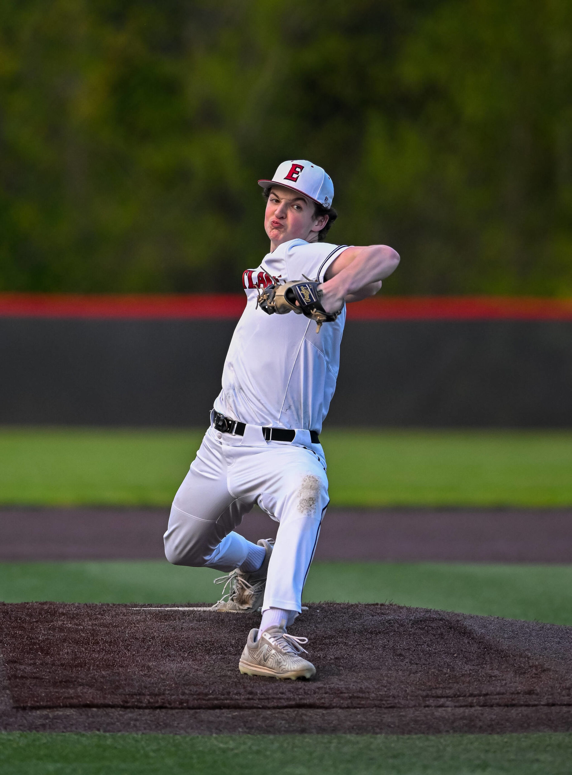 Eastlake player throws a pitch. Courtesy of Patrick Krohn.